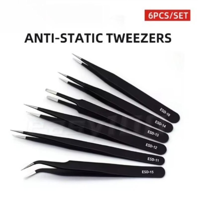 Electronics Repair Tool Kit - 6pcs 정밀 핀셋 세트 ESD 정전기