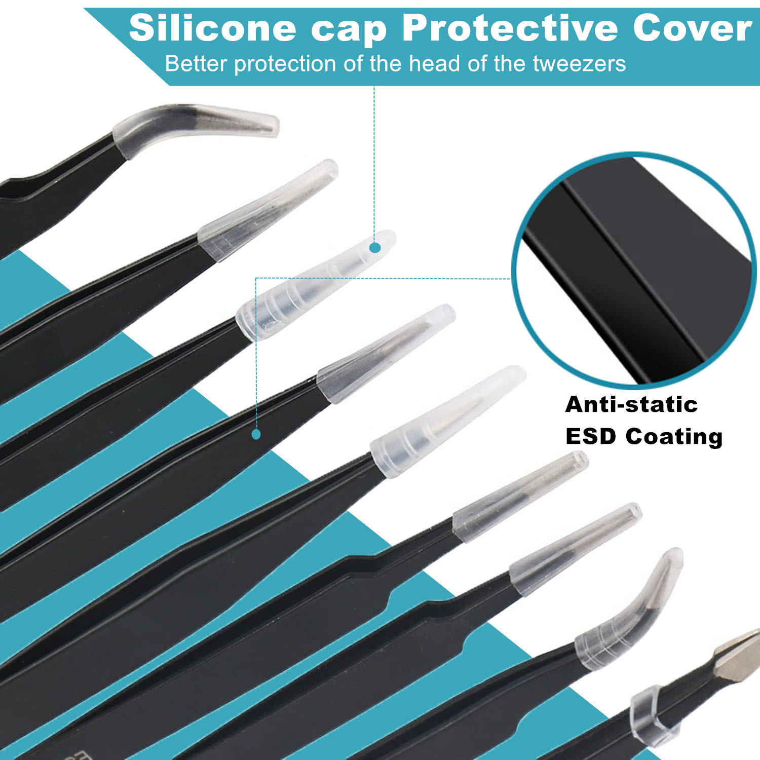 10개 세트 핀셋 세트 가방 스테인리스 스틸 정전기 방 - Electronics Repair Tool Kit 리뷰 및 가격