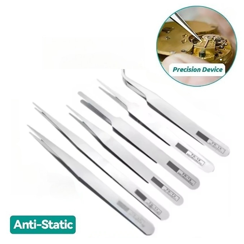 항자성 스테인레스 스틸 핀셋 키트 6가지 모양 직선형  - Electronics Repair Tool Kit 리뷰 및 가격